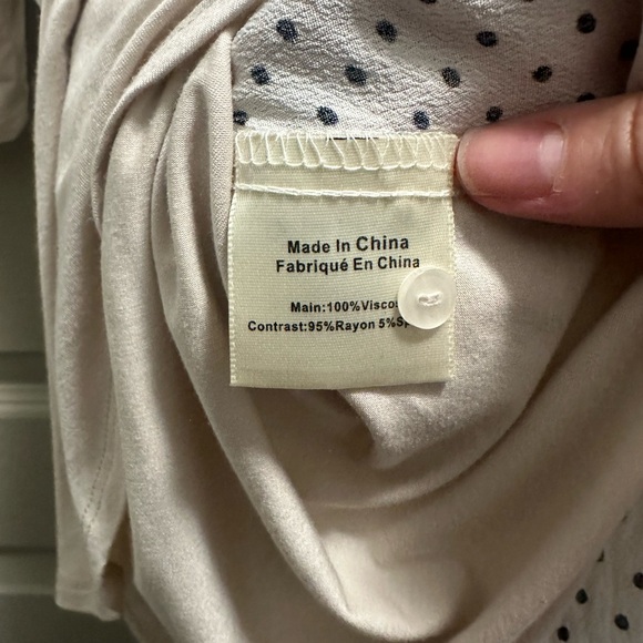 Anthropologie Porridge Clothing Ivory Polka Dot Blouse - Picture 4 of 7